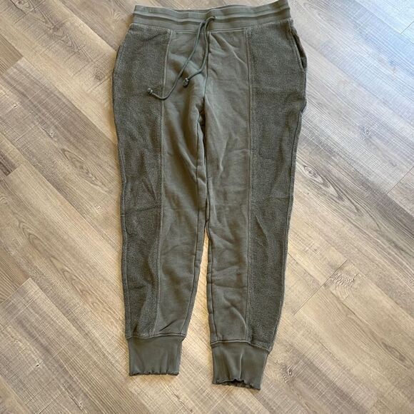 Joie Domanique Jogger Pants L Green Stretch Knit Pockets Fitness Yoga Pull-On - Picture 9 of 9